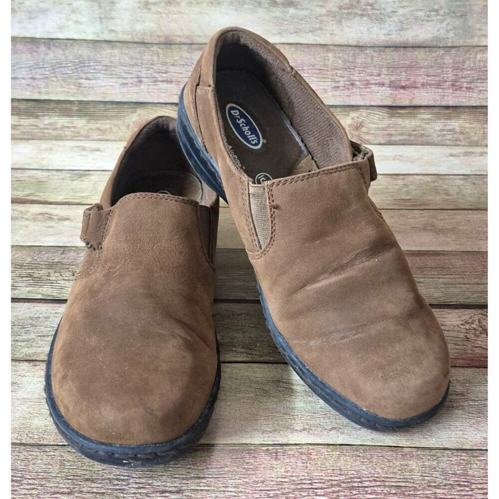 Dr. Scholl's Brown Suede Diana Loafers Double Air-Pillo Women Size 9 Comfort
